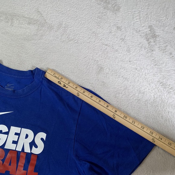 Texas Rangers Shirt Mens Medium Blue MLB Baseball Nike Dri Fit Performance Tee - Picture 9 of 13